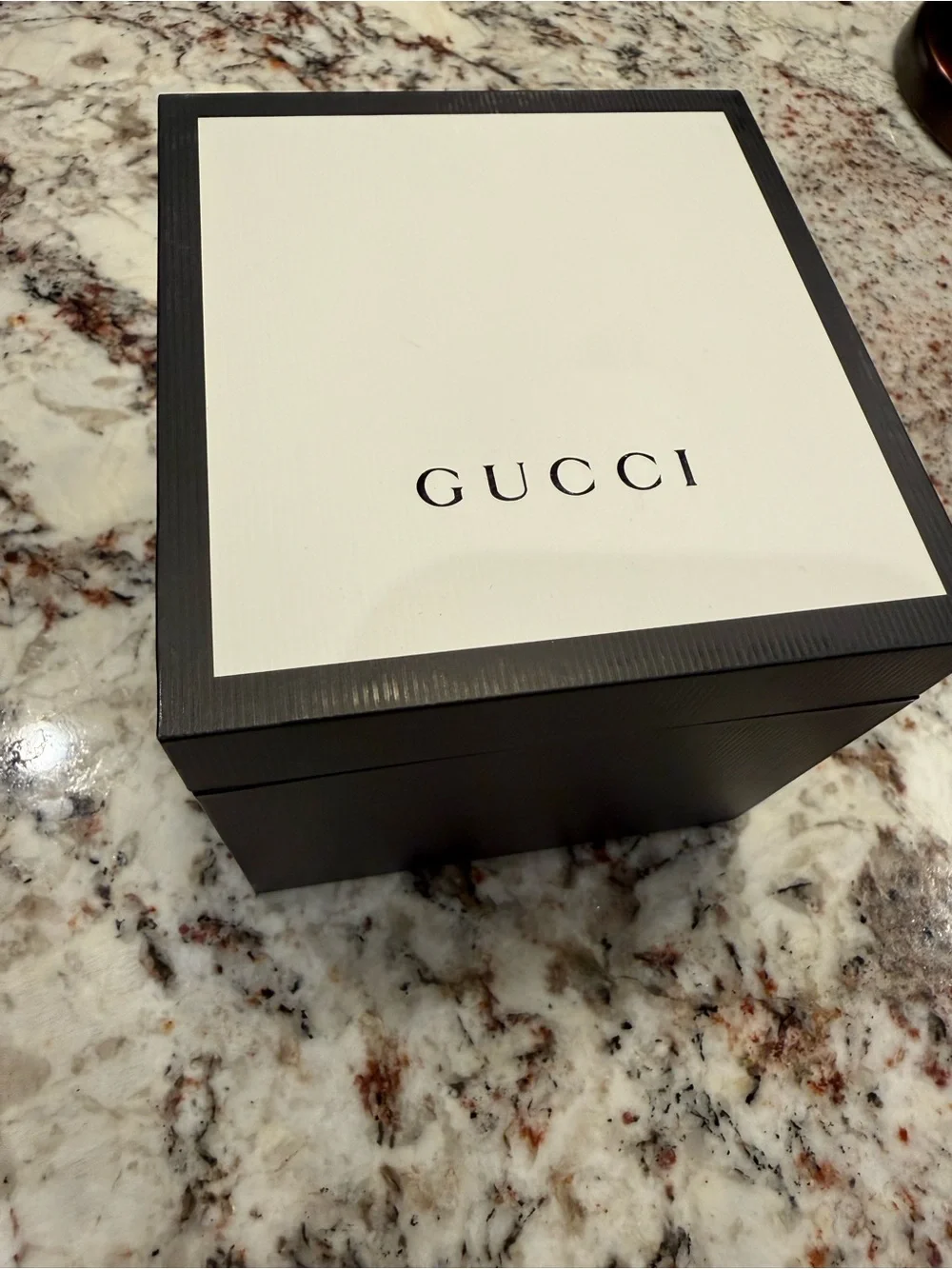 Gucci Women's Dark Brown Leather Strap Watch with Silver-Tone Bezel